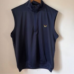 Men's Navy Vest Golf Tour Series with Embroidered Logo Medium